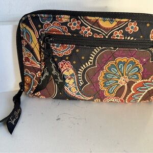 Vera Bradley Paisley Wristlet Zip Around Wallet